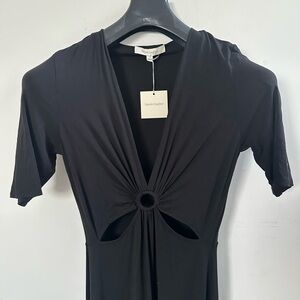 Favorite Daughter Black Cutout Maxi Dress | Ring Detail | NWT | Size S